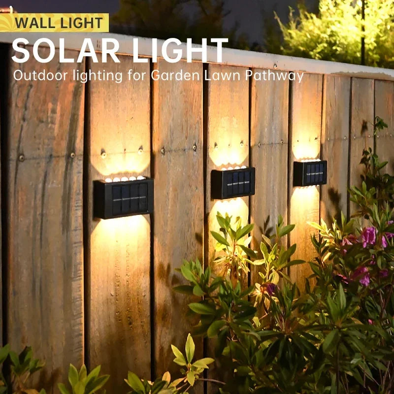 Waterproof Solar Wall Light with Dual Illumination