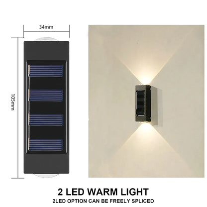 Waterproof Solar Wall Light with Dual Illumination