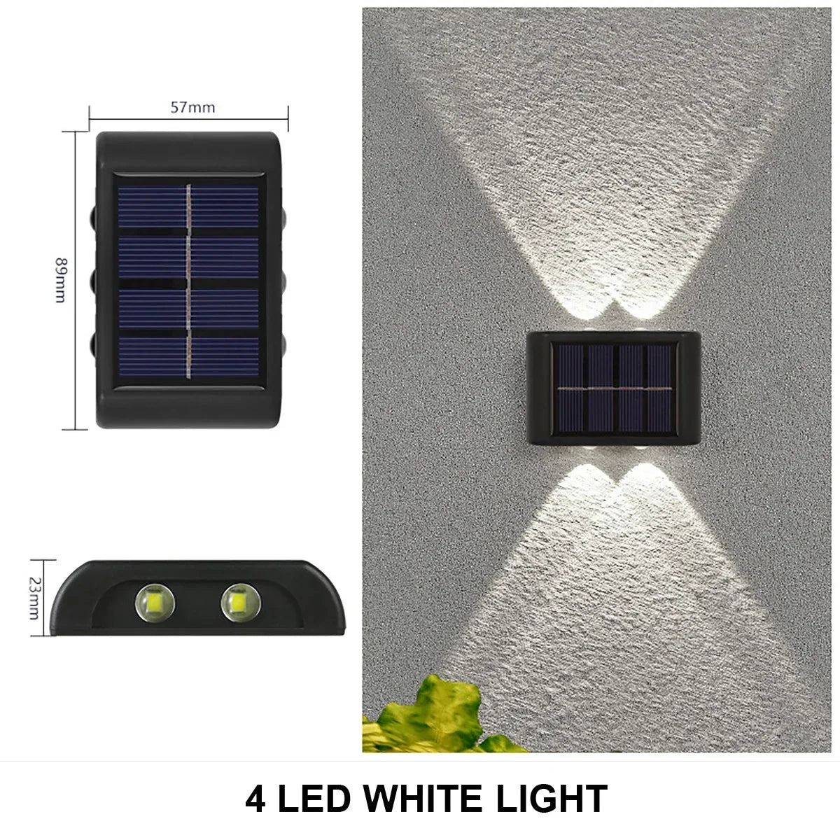 Waterproof Solar Wall Light with Dual Illumination