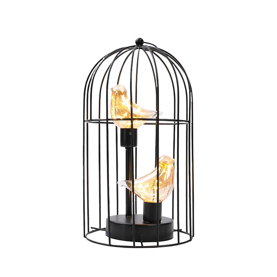 Battery Operated Birdcage Decorative Table Lamp