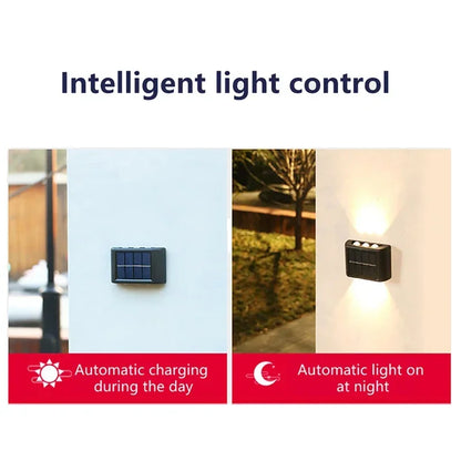 Waterproof Solar Wall Light with Dual Illumination