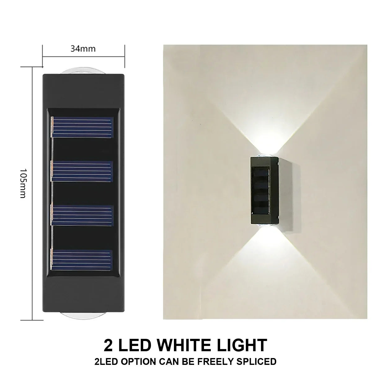 Waterproof Solar Wall Light with Dual Illumination