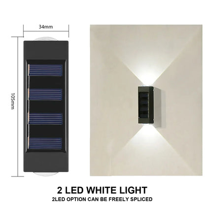 Waterproof Solar Wall Light with Dual Illumination