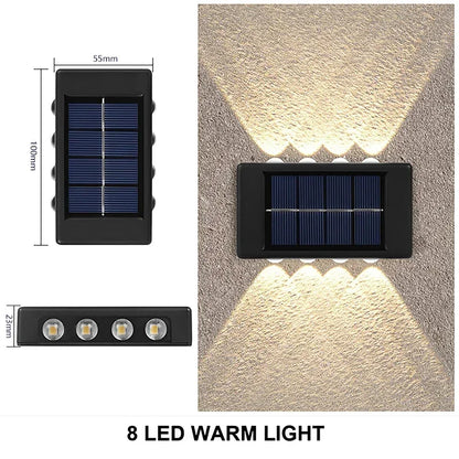 Waterproof Solar Wall Light with Dual Illumination